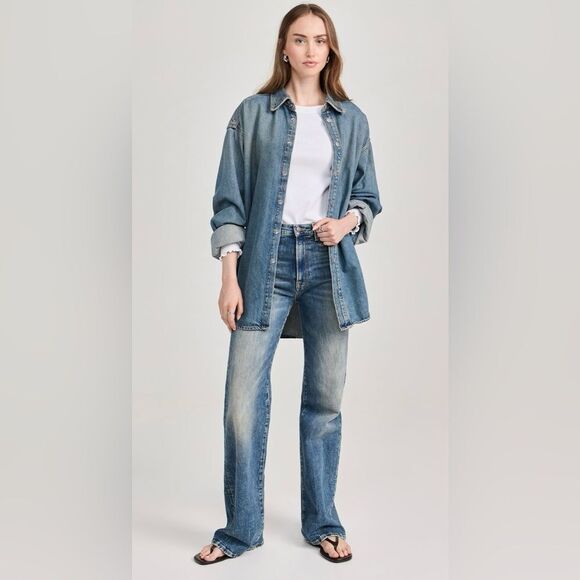 free people M Easy Does It White Crewneck Waffle Knit Long Sleeve Thermal - Picture 4 of 16